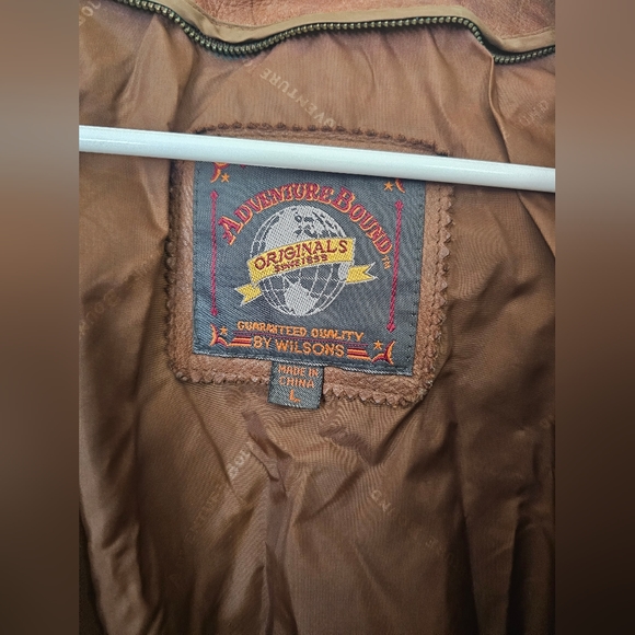 Vintage Adventure Bound Originals Wilsons Leather Jacket Brown Men’s Size Large - Picture 3 of 6